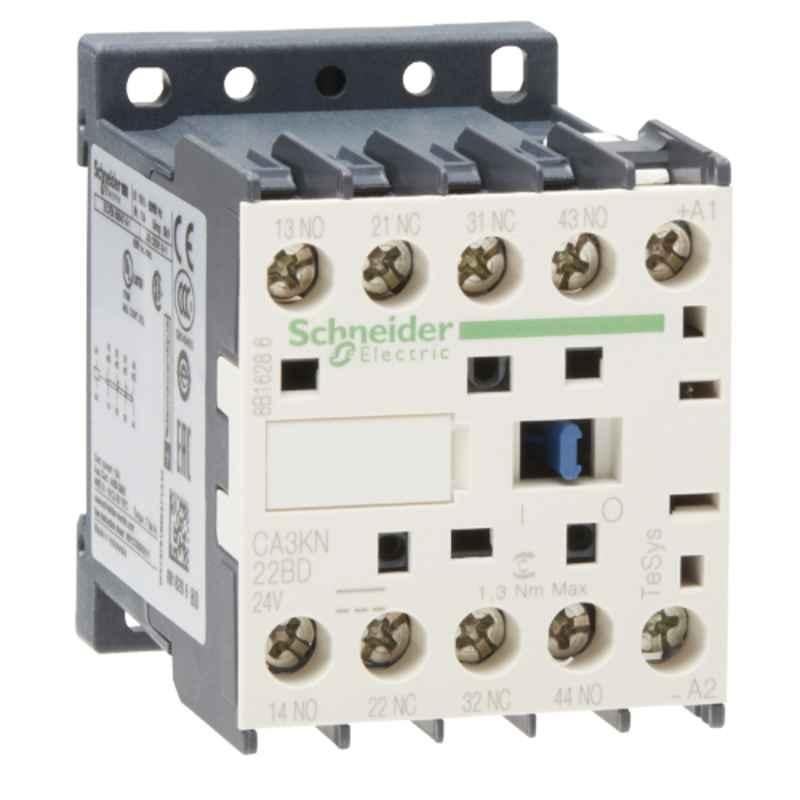 Schneider Electric TeSys CAK 2 NO+2 NC 24VDC Standard Control Relay, CA3KN22BD