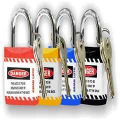 Asian Loto Red, Yellow, Blue & Black Regular Shackle Jacket Padlock, ALC-LPR-RYBK (Pack of 4)