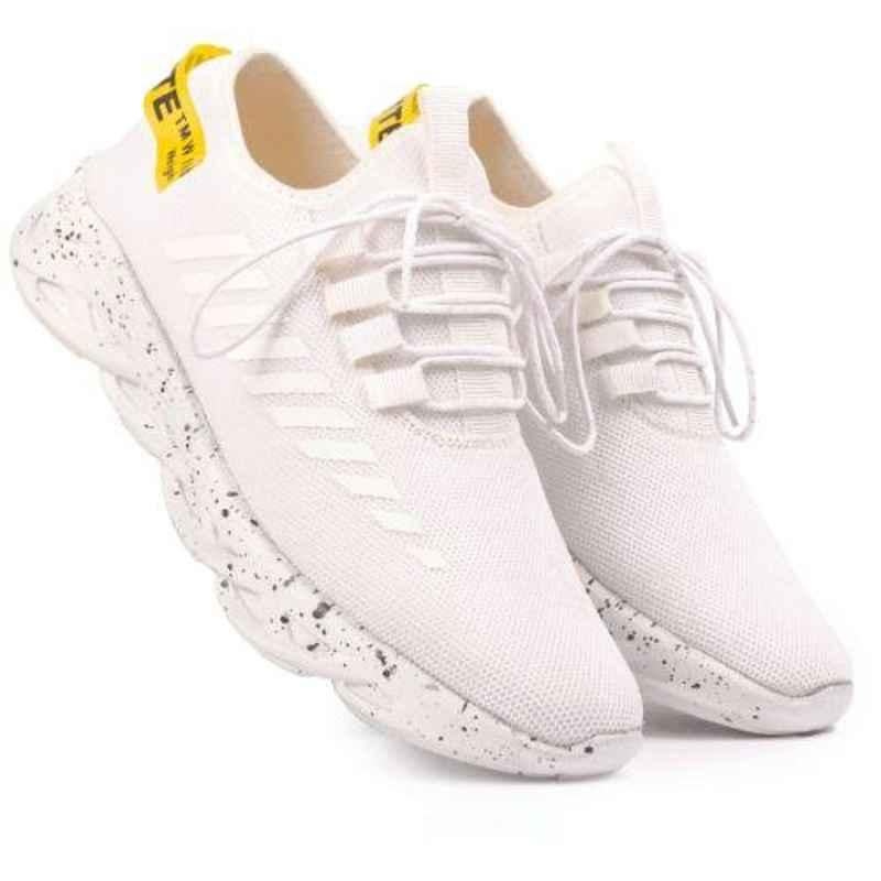 Mr Chief 6678 White Smart Sports Running Shoes, Size: 7