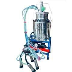 Vinspire 0.75HP 25 Liter Stainless Steel Automatic Milking Machine with Single Bucket & Advanced Trolley