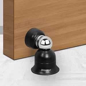 Plantex Stainless Steel Black Door Magnet Stopper for Home,ADF-809