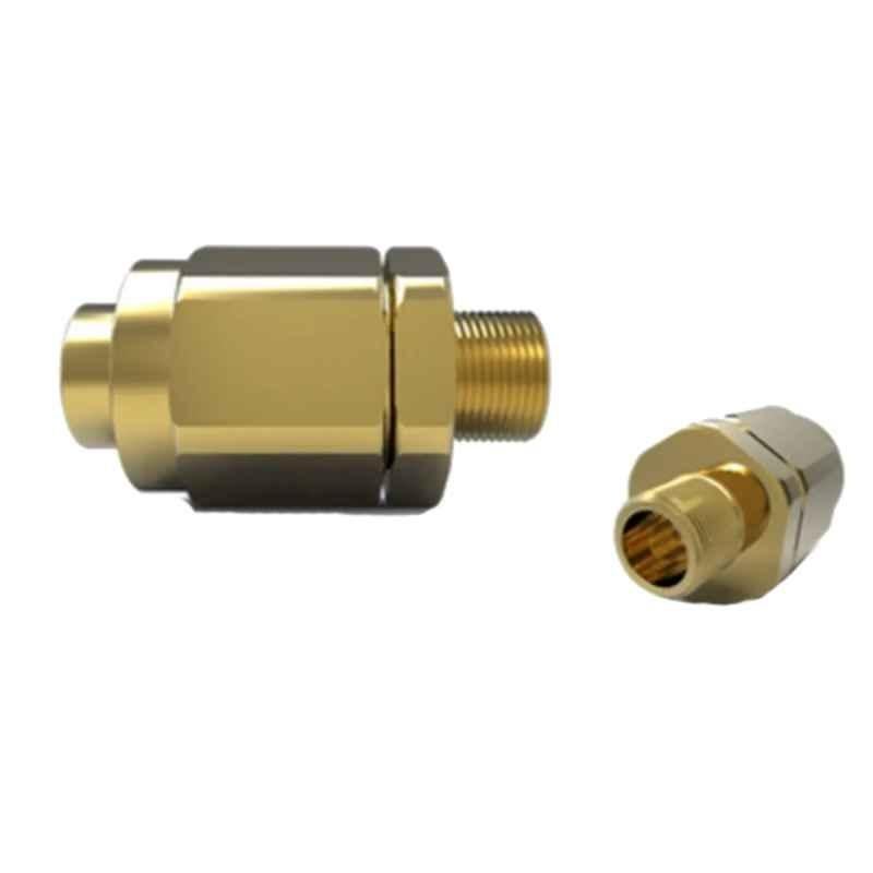 Hawke 481 M20xM20 Brass Nickel Plated Male to Female Union