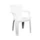 Italica Polypropylene White Luxury Arm Chair, 9001-1