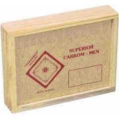 QUIT-X 3.18cm Beige & Black Highly Resistant Authentic Carrom Board Coins with Authentic Box (Pack of 24)