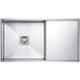 Arquin Diamond 45x20x10 inch Stainless Steel 304 Silver Matt Finish Square Single Bowl Kitchen Sink with Drain Board
