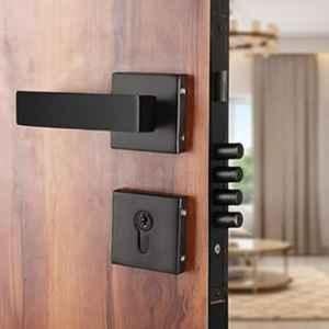 VIN KRAFT 60mm Stainless Steel Black Oxide Mortise Door Lock Handle Set with 3 Keys, ML103-ROSE-OSK-BLACK