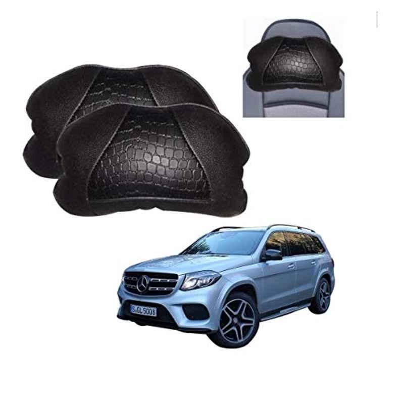 Kozdiko 2 Pcs Black Neck Rest Cushion Pillow Set for Mercedes Benz Gls-Class
