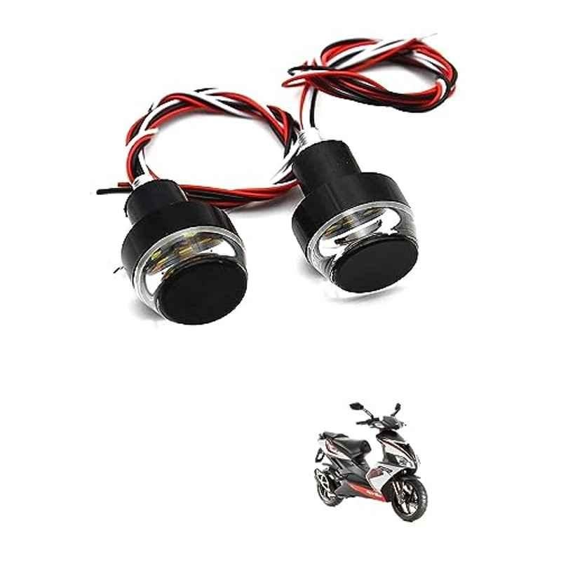Kozdiko 2 Pcs Dual Colour Motorcycle LED Indicator Turn Signal Handle Bar Light Set for Aprilia SR 150