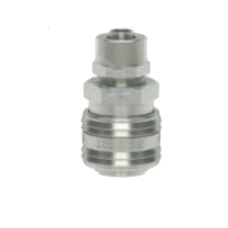 Ludecke ESN4TQ 4x6mm Single Shut Off Quick Plated Squeeze Nut Connect Coupling