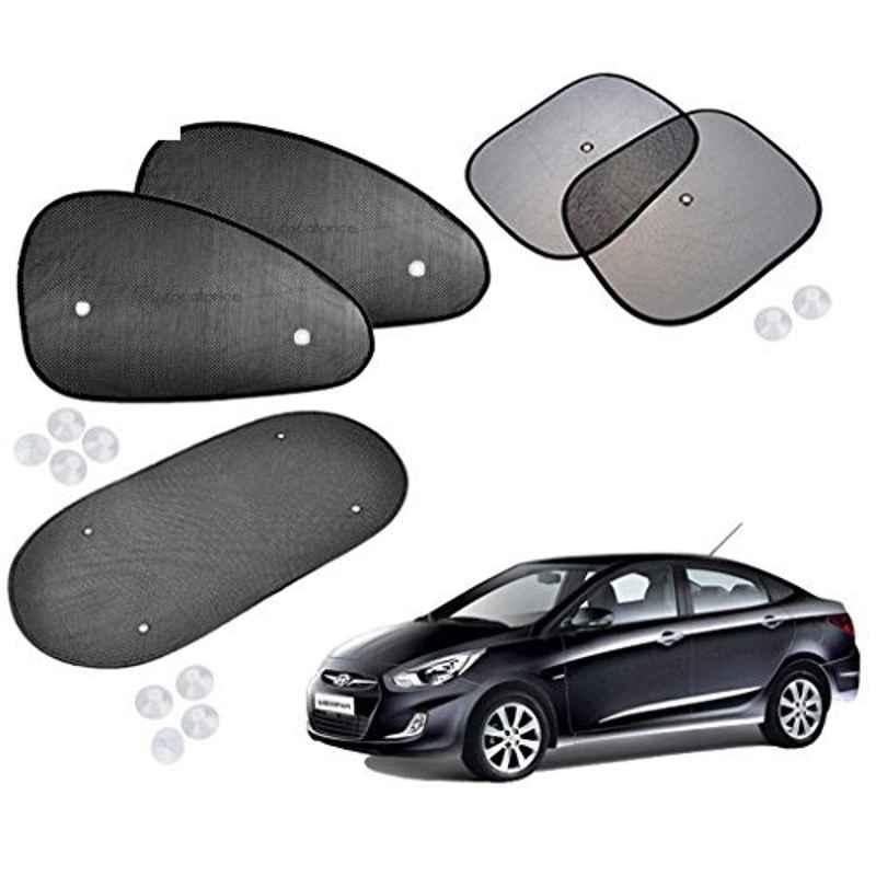 Kozdiko 5 Pcs Car Chipkoo Sunshade Set for Hyundai Verna Fluidic