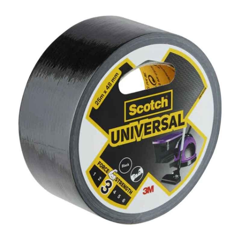3M Scotch Universal 48mm Black Duct Tape, Length: 25 m