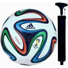 Singhal Trade Traders 4 hand stich football Size: 5 with Air Pump, Size: 5 (Standard)