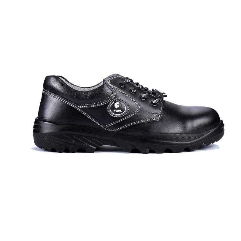 Fuel Mortar L/C Black Leather Steel Toe Safety Shoes, 630-8308, Size: 8
