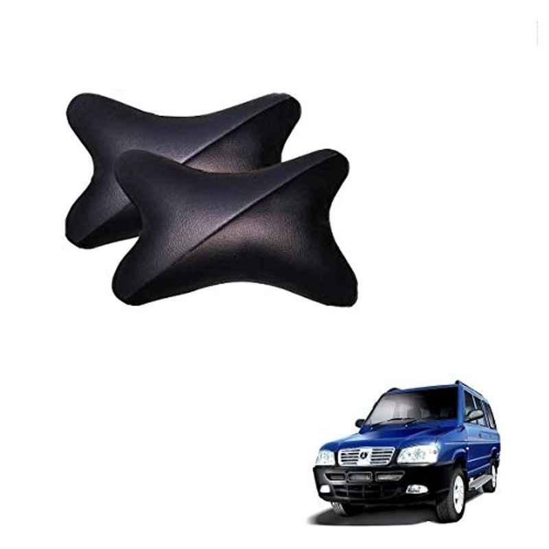 Kozdiko 2 Pcs Memory Foam Grey & Black Car Neck Rest Cushion Pillow Set for ICML Rhino