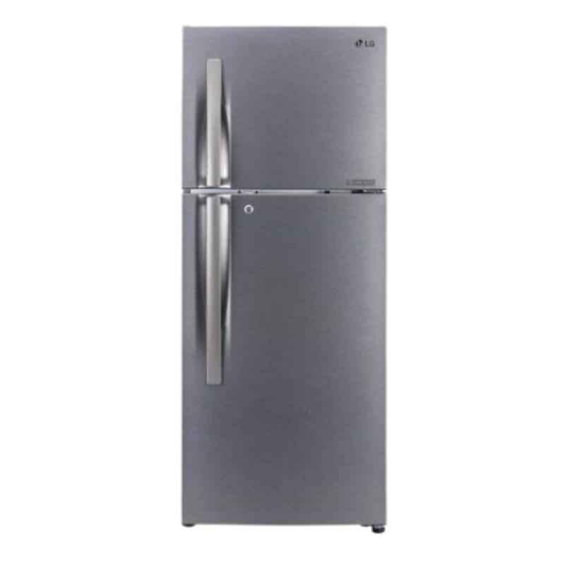LG 260L 2 Star Dazzle Steel Double Door Frost Free Refrigerator, GL-N292RDSY