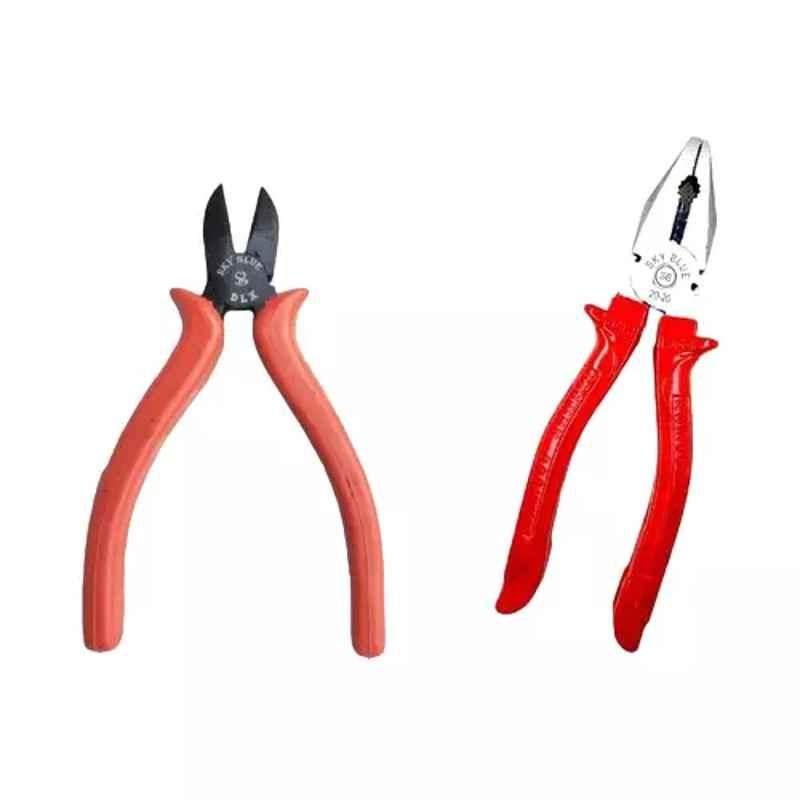 Sky Blue 2 Pcs 8 inch Lineman Plier Combo, SBE_PLIER_COMBOS_COMBO_824