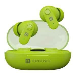 Portronics Harmonics Twins S16 Green Earbuds with 24hrs Playtime & LED Display, POR 2230