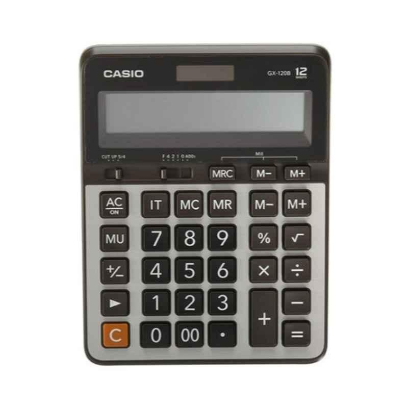 Casio GX120B 207.5x159x34.3mm Plastic Grey & Black 12 Digit Standard Calculator