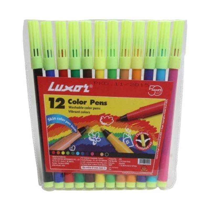 Buy Kores Sketch Pens, Mini - 12 shades, Non-Toxic, Assorted Colours Online  at Best Price of Rs null - bigbasket