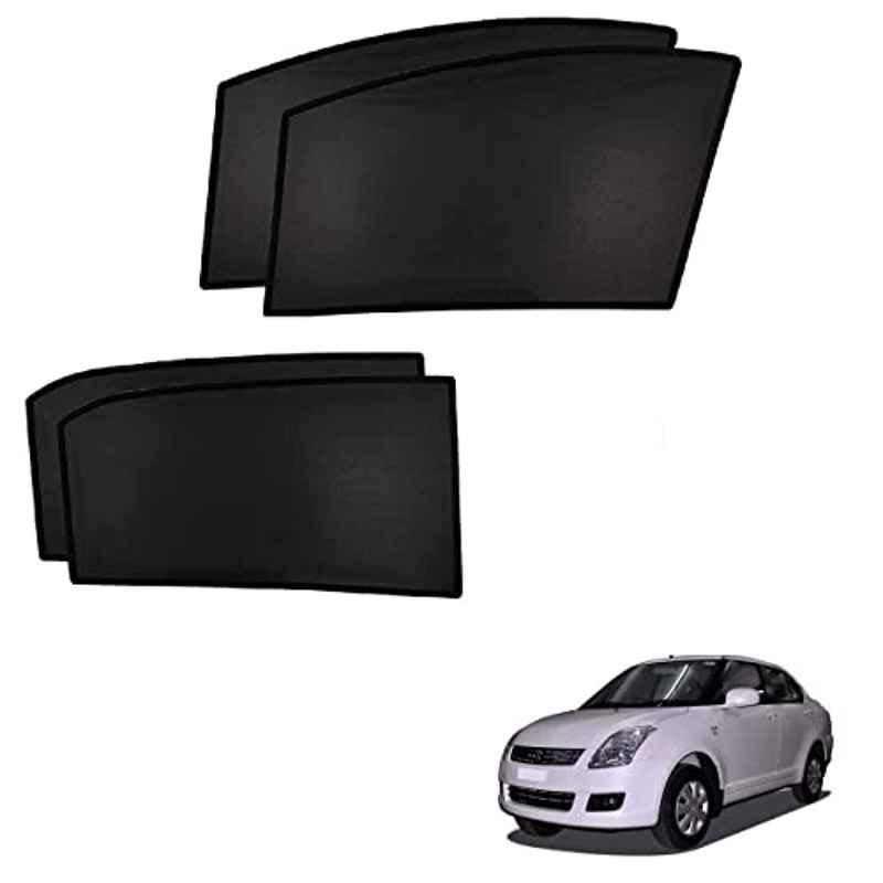 Kozdiko 4 Pcs Custom Fit Non Magnetic Curtains Mesh Car Sun Shade Set for Maruti Suzuki Old Dzire