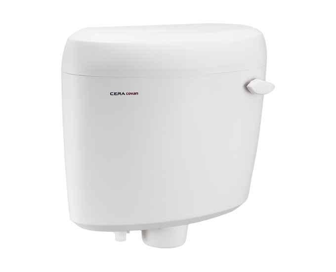 Elegant Casa 10L Polypropylene White Toilet Flush Tank with Single Flushing