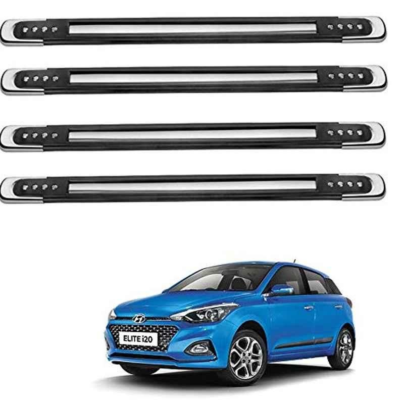 Kozdiko 4 Pcs Designer Black Bumper Protector Set for Hyundai Elite i20, Koz-66091