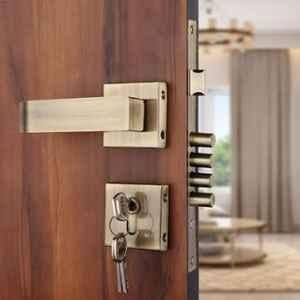 VIN KRAFT 60mm Stainless Steel Antique Brass Mortise Door Lock Handle Set with 3 Keys, VK005-ROSE-OSK-AB