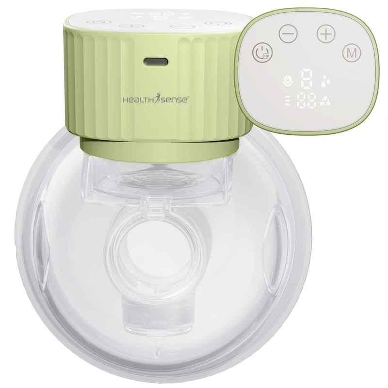 HealthSense 150ml Wearable Electric Breast Pump with LED Display & Touch Button