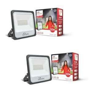 Murphy Xylo 50W 6500K Aluminium Cool White LED Flood Light for Outdoor (Pack of 2)