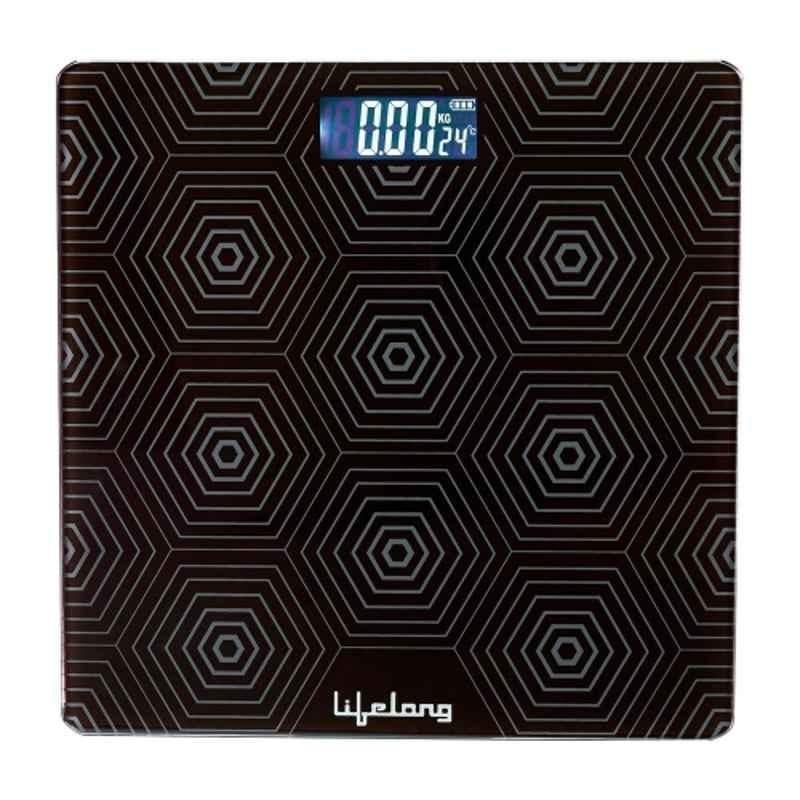Lifelong 180kg Black Digital Weighing Scale Machine, LLWS18