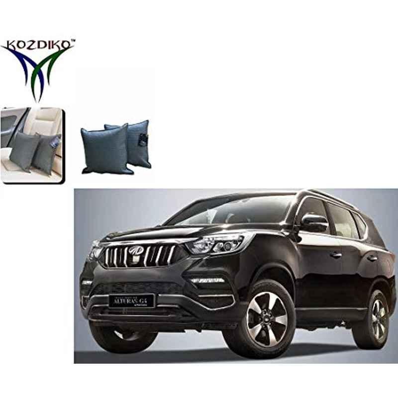 Kozdiko 2 Pcs Grey Car Seat Cushion Pillow Set for Mahindra Alturas G4