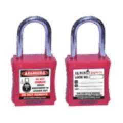 Lukko Safety 38mm Metal Shackle Red Safety Lockout Padlockwith 2 Different Keys, LS-LC33