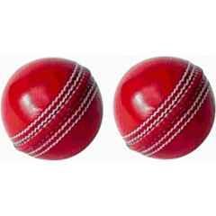 HTM Red Leather Cricket Ball (Pack of 2)
