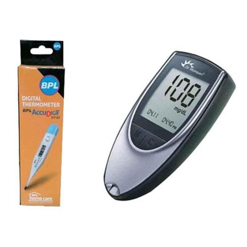 BPL Accudigit DT-02 Digital Thermometer & Dr. Morepen BG 03 Gluco One Monitor without Test Strips Combo