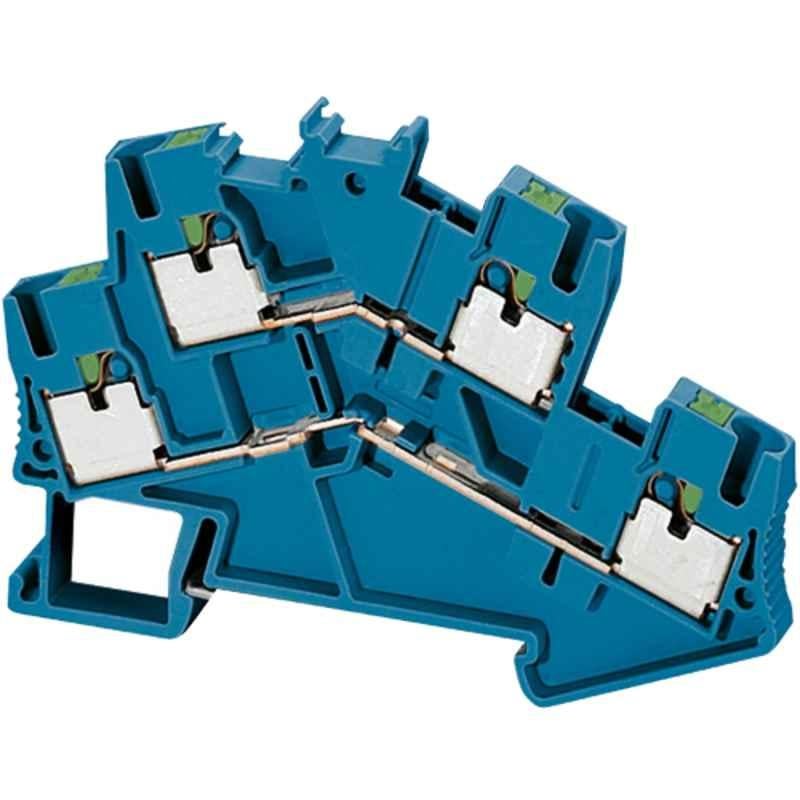 Schneider Linergy TR 78mm Blue Passthrough Terminal Block, NSYTRP24DBL (Set of 50)