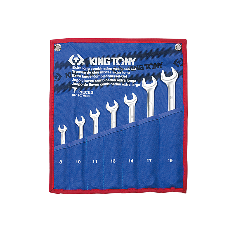 King Tony 7 PCS Ultra-Light & Long Combination Wrench Set, 12C7MRN