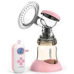 Trumom Plastic Pink Electric Breast Milk Feeding Pump with Bottle, 2002