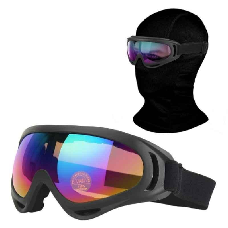 AllExtreme EXUVSGB1 Black Standard Size Unisex Anti-Glare Lens Ski Snow Goggles