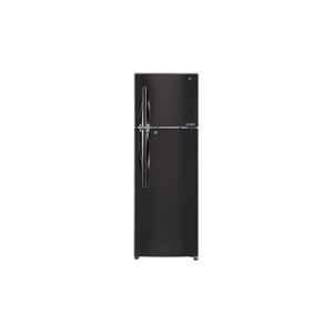 LG 360L 4 Star Black Steel Dual Fridge Inverter Refrigerator, GL-T402JBLN