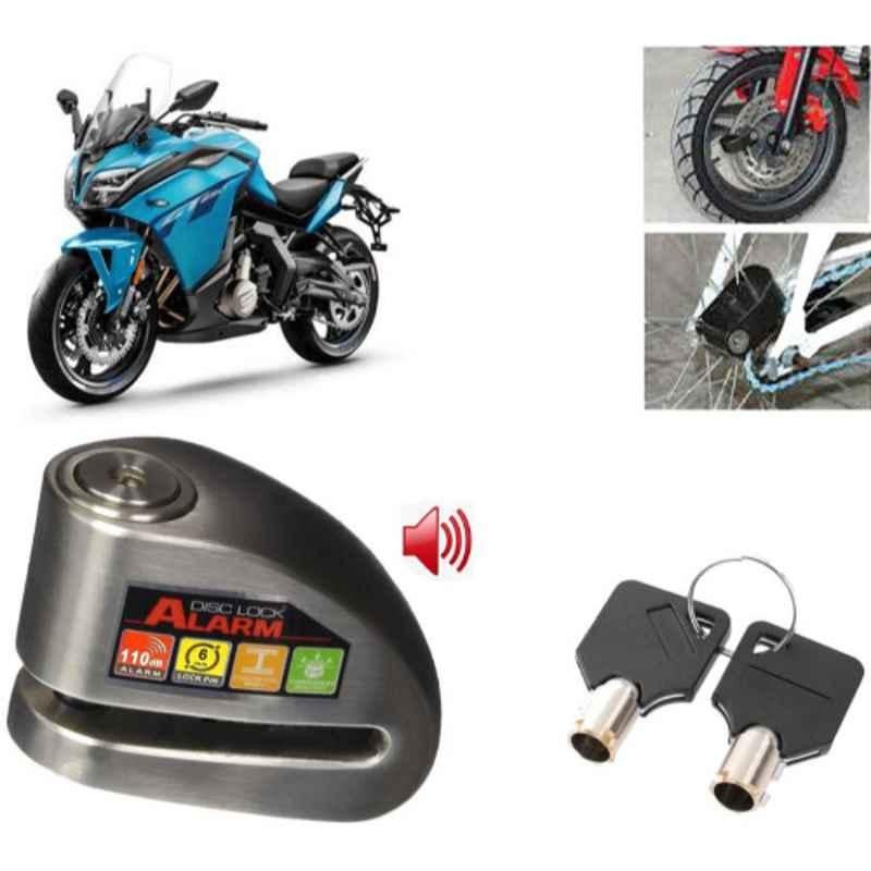 Auto Pearl Steel Black Anti-Theft Alarm Disc Brake Lock for 650GT BS6, Lock_138