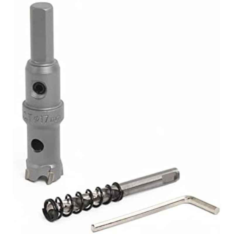 VTOOLS 17mm Tungsten Carbide TCT Hole Saw Cutter with Pilot Drill Bit & Allen Wrench, VT3110
