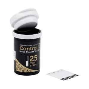 Control D 25 Pcs Black Glucometer Test Strips Set for Control D Glucometer