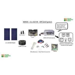 Solar Universe India 400VA Solar Inverter & 2 Pcs 210W Polycrystalline Solar Panels Combo (Pack of 3)