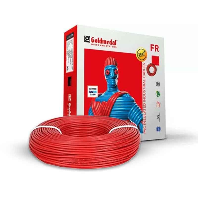 Goldmedal 90m 4 Sq mm Red FR PVC Wire