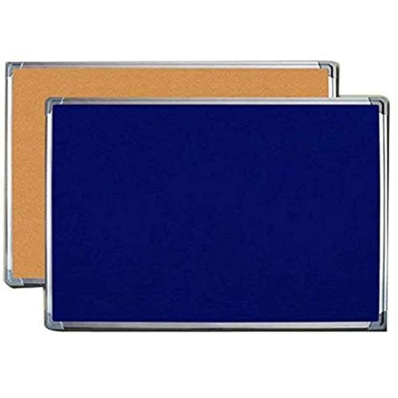 90x120cm Cork Felt Blue Notice Board