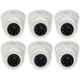 CP Plus 2.4MP White Plastic 1080P Full HD Dome Camera with Usewell Accessories, CP-VAC-D24L2-V3 (Pack of 6)
