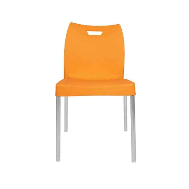 Diya Max Orange Solid Back Plastic Chair without Arm