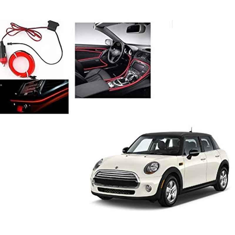 Kozdiko 12V 5m Red Car Interior Decor Neon Strip Light for Mini Cooper
