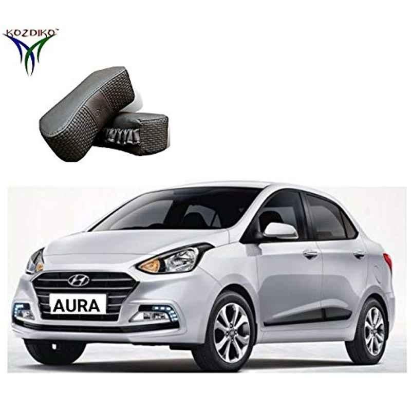 Kozdiko 2 Pcs Memory Foam Grey Neck Rest Cushion Pillow Set for Hyundai Aura