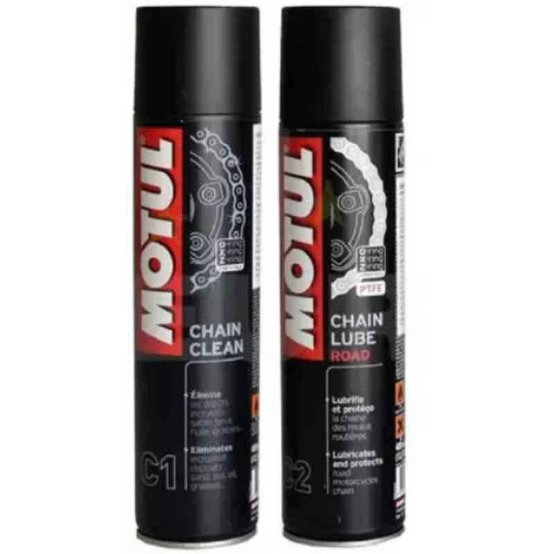 Motul C1 400ml Chain Clean & C2 400ml Chain Lube Combo